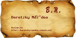 Beretzky Médea névjegykártya